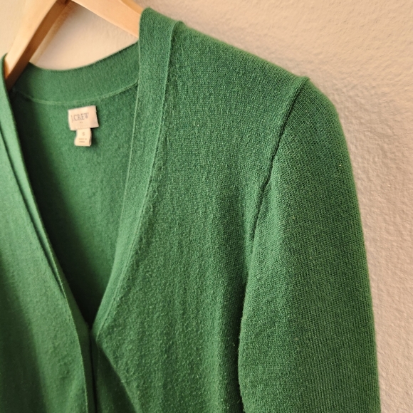 J Crew Brushed Wool V-Neck Cardigan Green Size Small - Picture 5 of 9